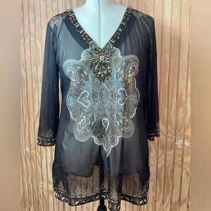Chico's Embellished Blouse